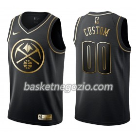 Canotte Uomo Denver Nuggets Personalizzate Nike Nero Golden Edition Swingman